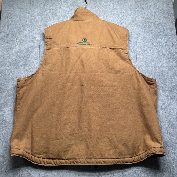 Carhartt‎ Sherpa Lined Duck Vest Brown Workwear Mock Neck Mens 2XL - Picture 12 of 14